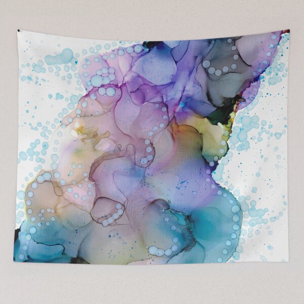 Item preview,  Purple Splatter Abstract:Original Alcohol Ink Painting designed and sold by herzart.