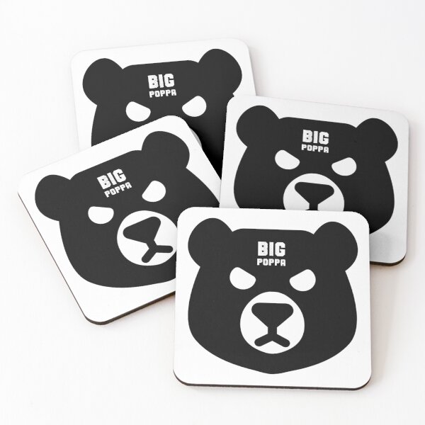 Item preview, Big Poppa design bear funny daddy black and white designed and sold by Sitamood.