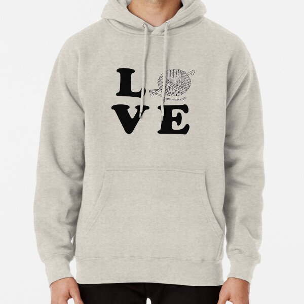 LOVE Crochet Pullover Hoodie