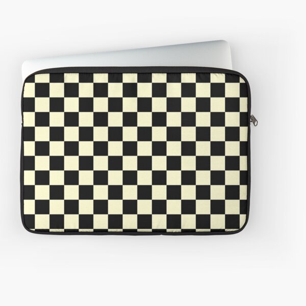 Black Brown Checkered Laptop Sleeve Brown Plaid Checker 