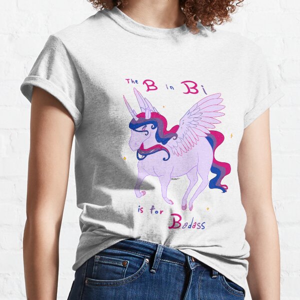 Alicorne bi badass T-shirt classique