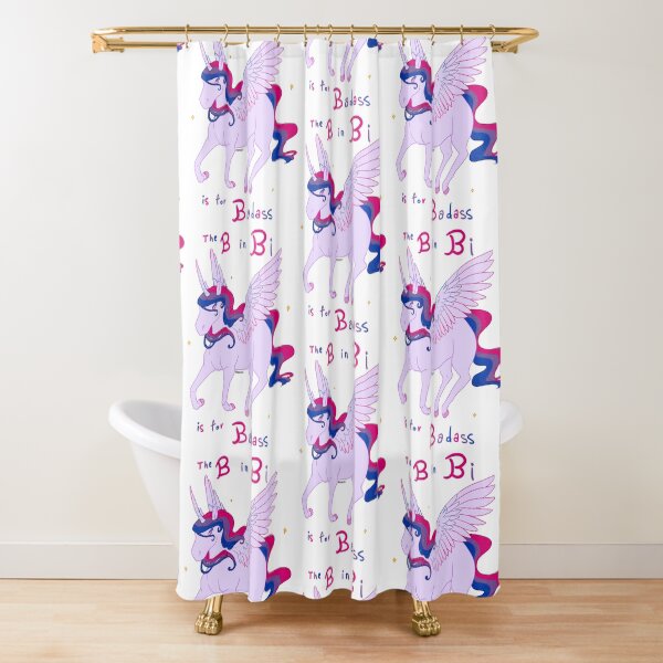Alicorne bi badass Rideau de douche