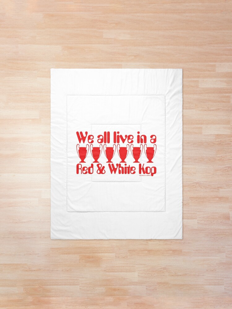 Red White Kop Comforter By Themightythreds Redbubble