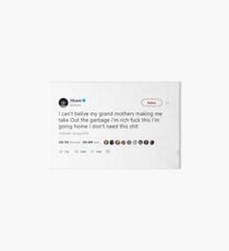 50 Cent Tweet Art Board Print