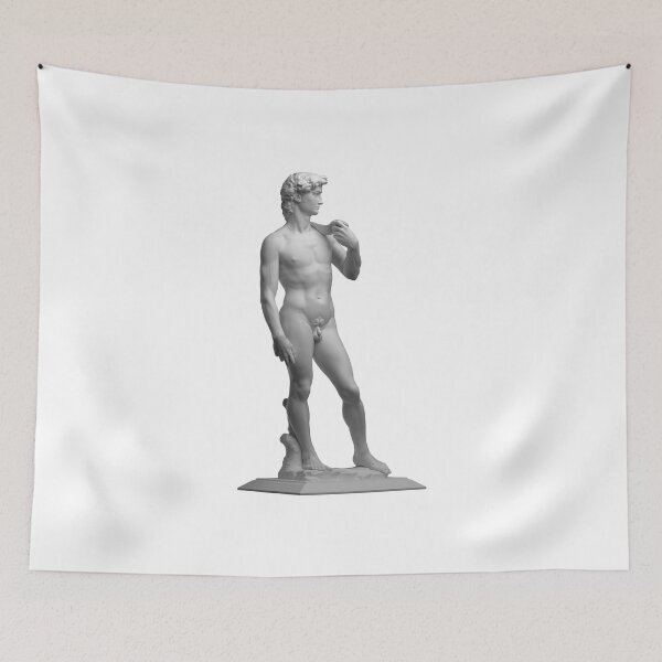 Item preview, David by Michelangelo - LOARTZ Sculpture - Black and White designed and sold by URBANCRAFTee.