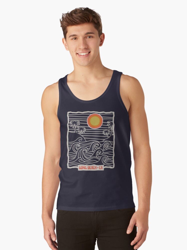 Long Beach Retro Vintage T Shirt 70s Wear" Tank Topundefined by LuckyU-Design | Redbubble