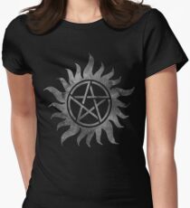 Supernatural Anti-Possession Ghost Print Women's Fitted T-Shirt