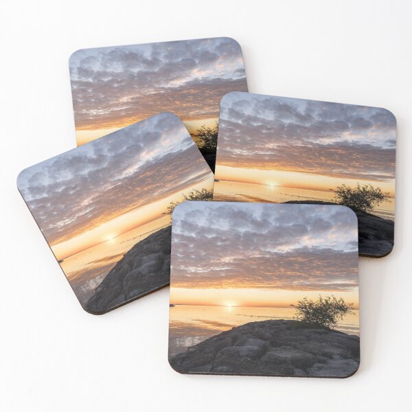 Item preview, Canada Geese Sunrise - Greeting the Day from a Rocky Lake Ontario Promontory designed and sold by Georgia Mizuleva.