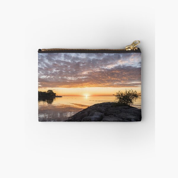 Item preview, Canada Geese Sunrise - Greeting the Day from a Rocky Lake Ontario Promontory designed and sold by Georgia Mizuleva.