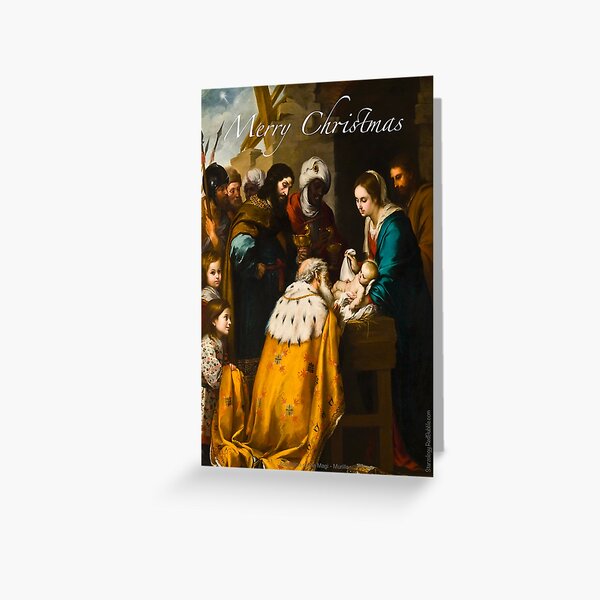 Adoration of the Magi - Murillo Greeting Card