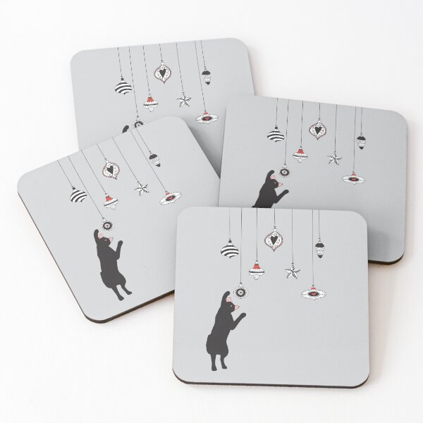 Item preview, Cat playing with baubles designed and sold by Peppermint Prints.