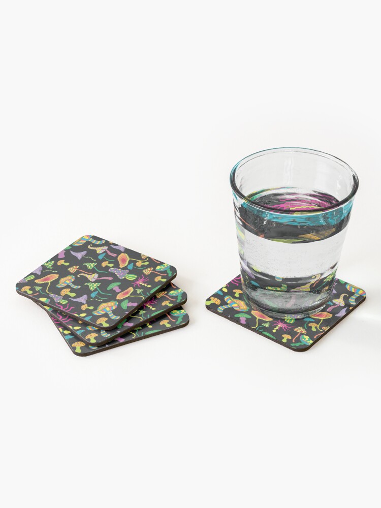 Alternate view of Magic Mushrooms Coasters (Set of 4)