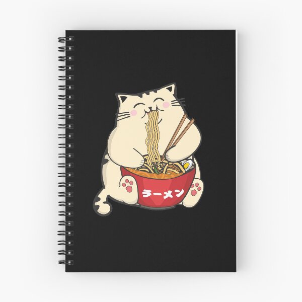 Item preview, Ramen cat eating noodles anime manga kawaii Japanese art lover gift cute designed and sold by alenaz.