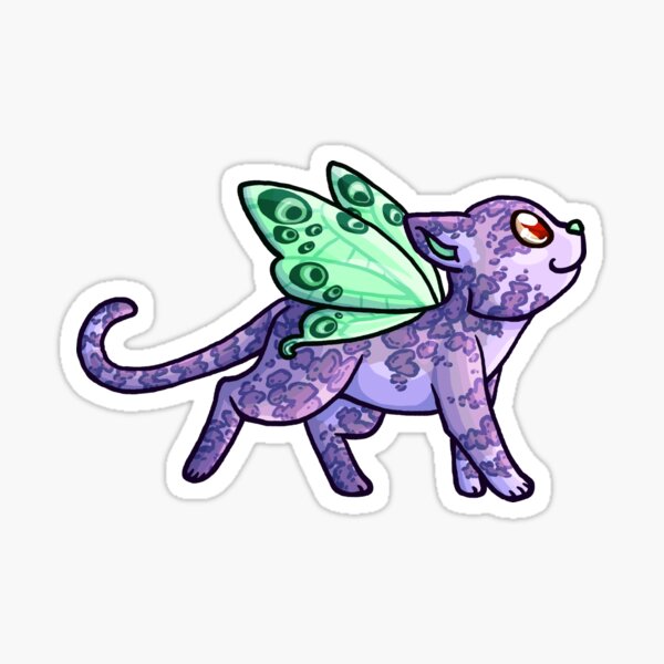 A very sparkly fairy cat Sticker