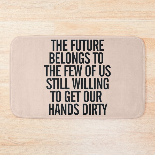 Item preview, Garage banner, Inspirational quote, handwritten typography, future belongs to, get  hands dirty, motivational, man cave designed and sold by Spallutos.