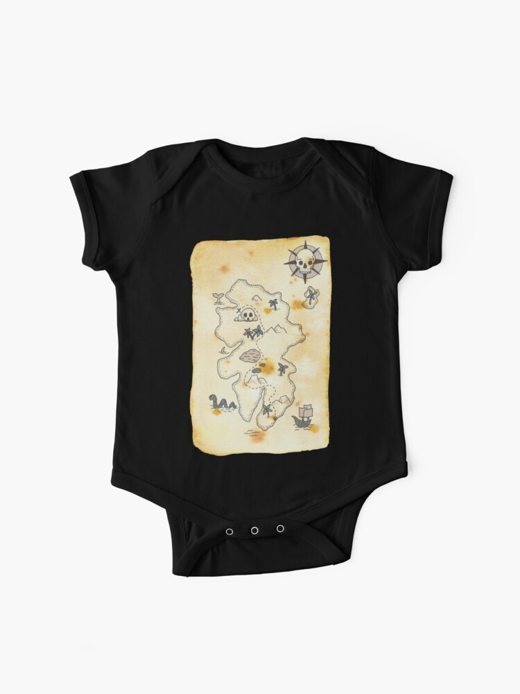 "Treasure map" Baby OnePiece by Azyrielle Redbubble