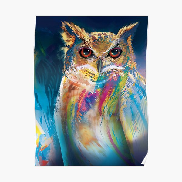 A Colorful Owl Poster