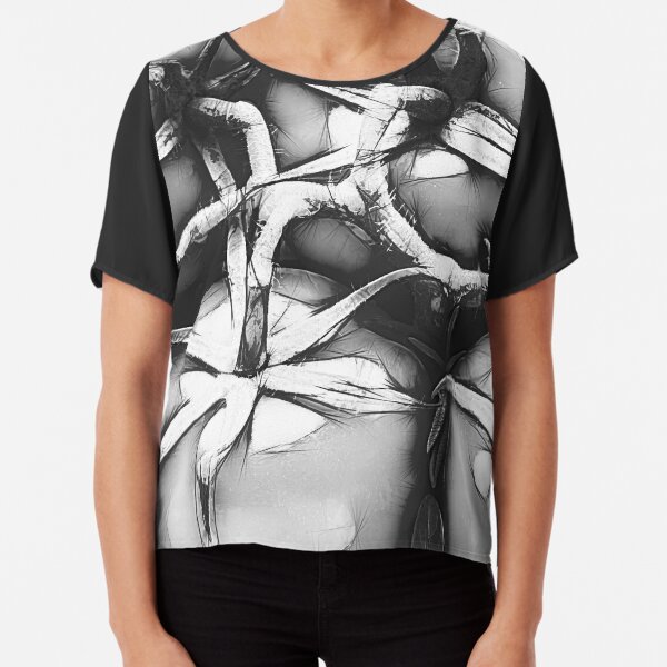 Salad Days (b&w) Chiffon Top