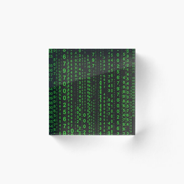 The Matrix Code Acrylic Block