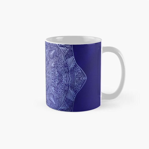 Item preview, Sky blue mandala on textured blue background designed and sold by LoveMoos.