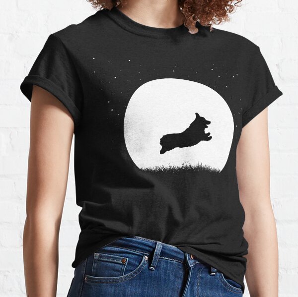Corgi Running in Winter Snow Classic T-Shirt