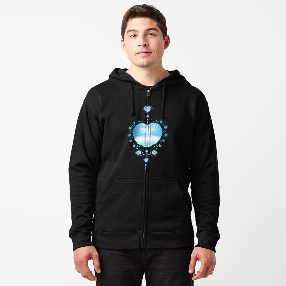 pale blue zip up hoodie