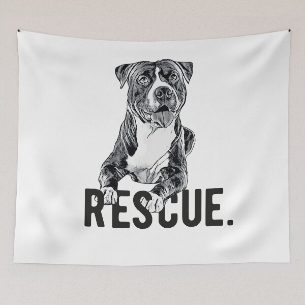 Item preview, Rescue Pitbull Dog designed and sold by PrettyPittie Shop.