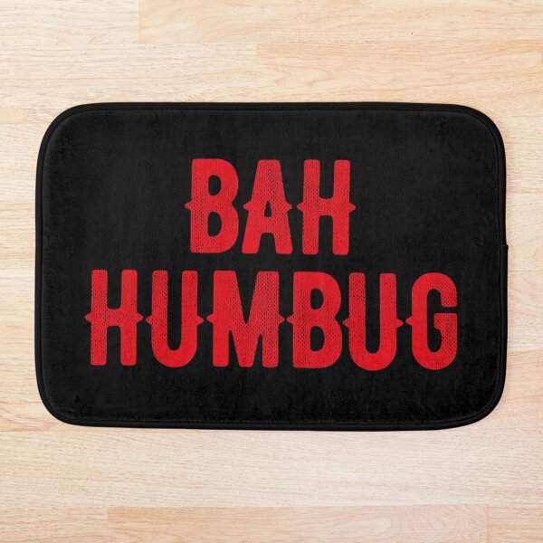 Bah Humbug (red) Bath Mat