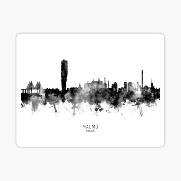 Item preview, Malmo Sweden Skyline designed and sold by ArtPrints.