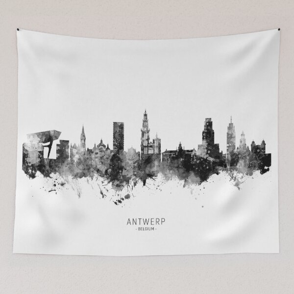 Item preview, Antwerp Belgium Skyline designed and sold by ArtPrints.