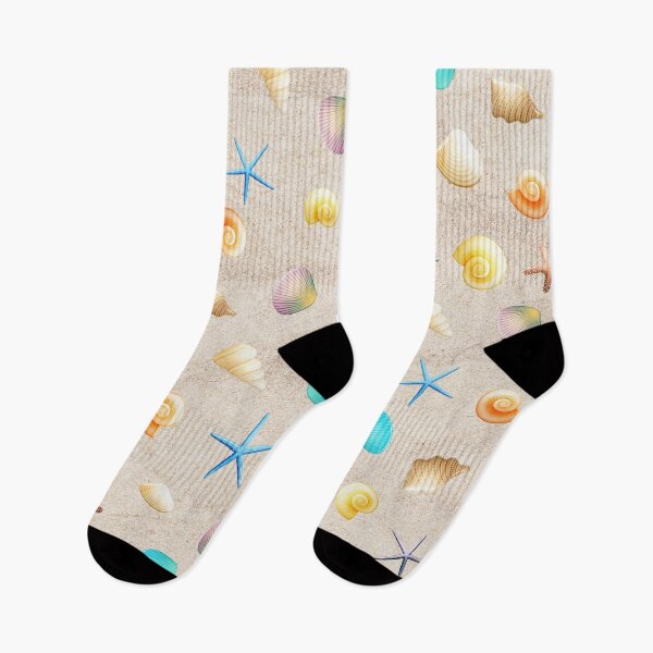 Item preview, Collection of shells on sand and starfish designed and sold by DSIGN4YOU.