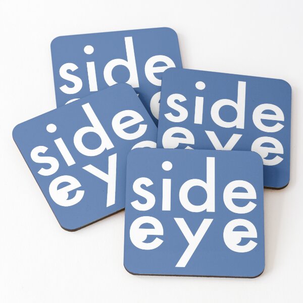 Item preview, Side Eye (white and social media blue) designed and sold by ChristopheSpink.
