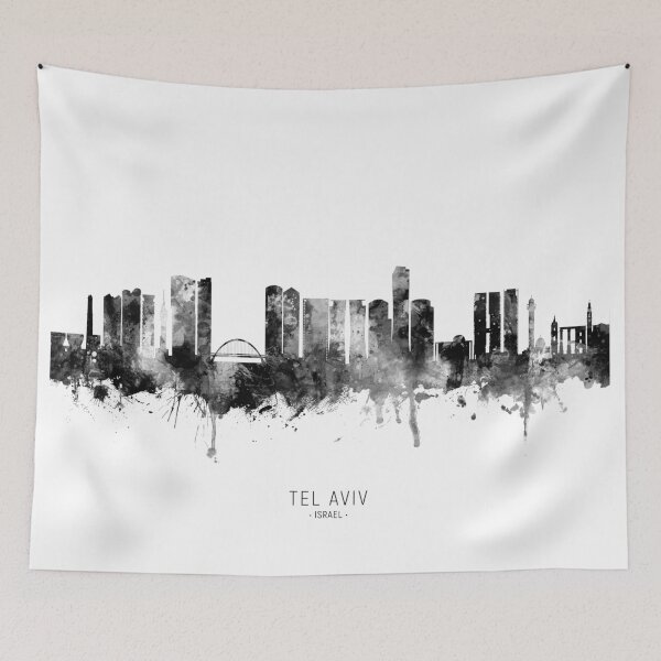 Item preview, Tel Aviv Israel Skyline designed and sold by ArtPrints.