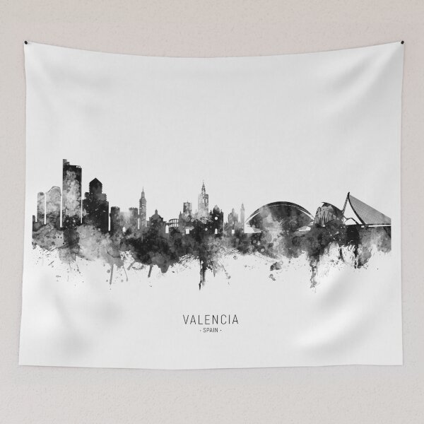Item preview, Valencia Spain Skyline designed and sold by ArtPrints.