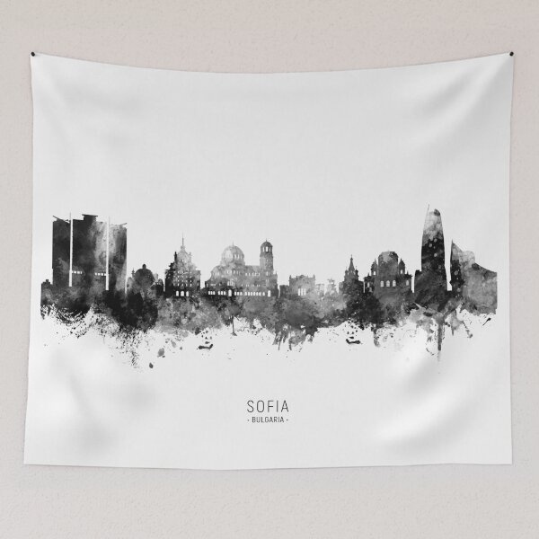 Item preview, Sofia Bulgaria Skyline designed and sold by ArtPrints.