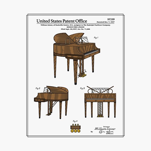 Item preview, Piano Patent designed and sold by FinlayMcNevin.