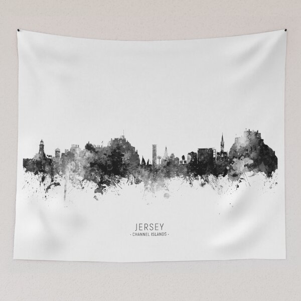 Item preview, Jersey Channel Islands Skyline designed and sold by ArtPrints.