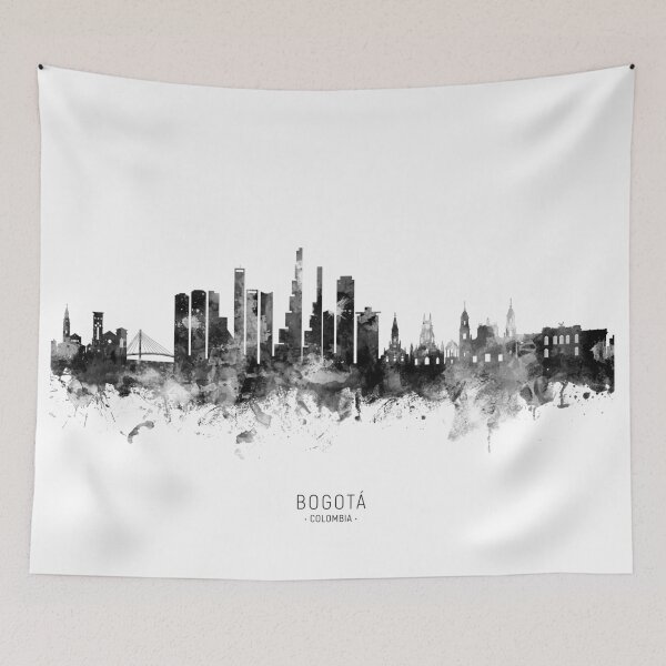 Aperçu de l'œuvre Bogotá Colombia Skyline créée et vendue par ArtPrints.