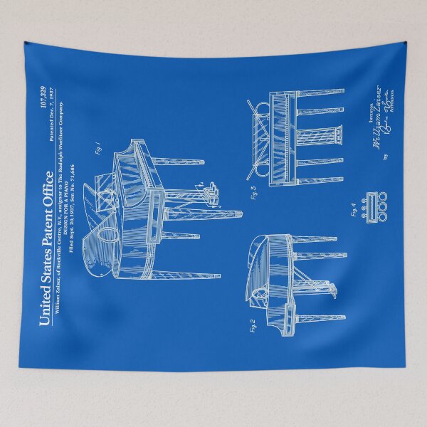 Item preview, Piano Patent - Blueprint designed and sold by FinlayMcNevin.