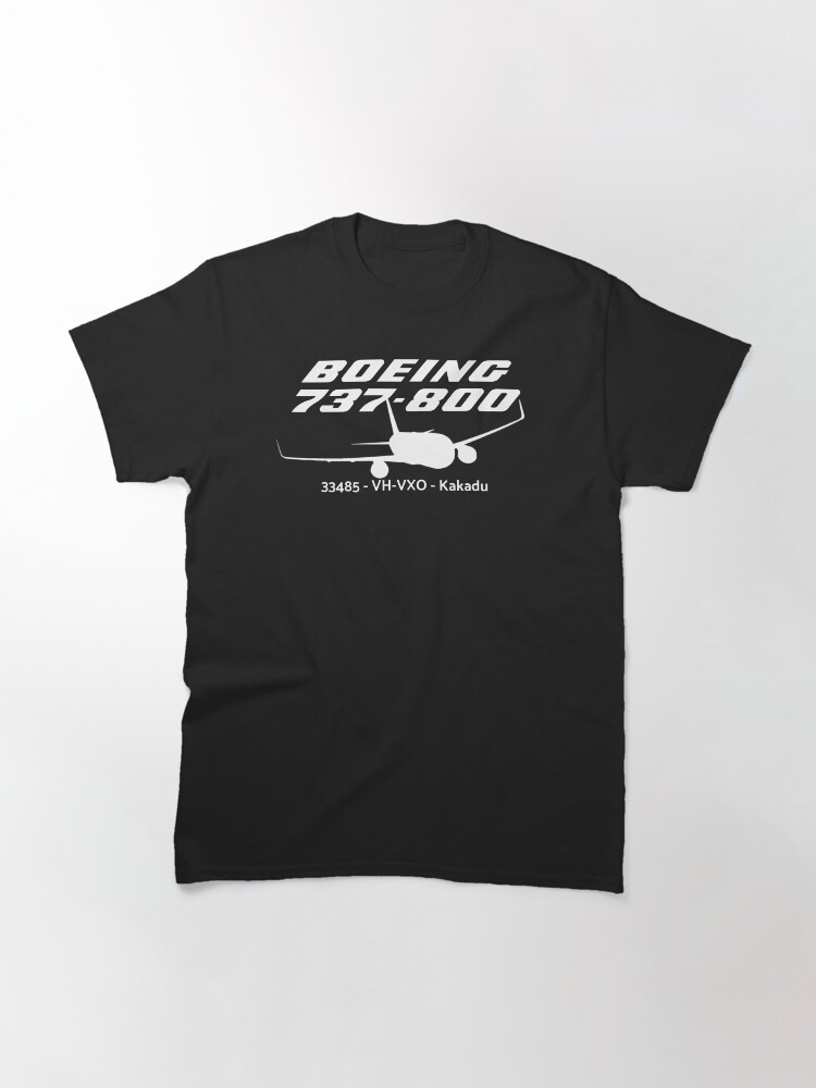 Alternate view of Boeing 737-800 30485 VH-VXO (White Print) Classic T-Shirt