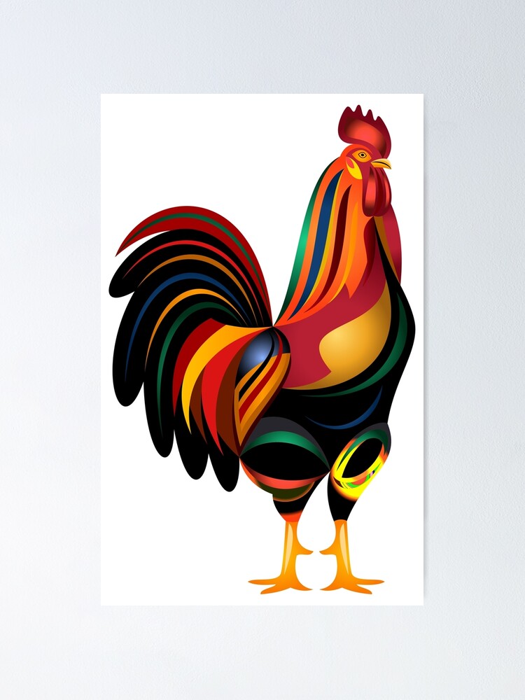 "Pride Rooster " Poster by WonderlandCards Redbubble
