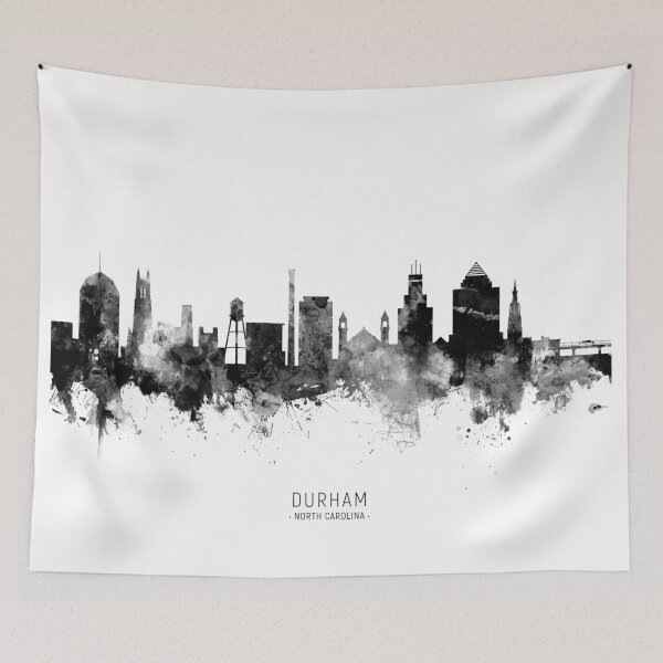 Aperçu de l'œuvre Durham North Carolina Skyline créée et vendue par ArtPrints.