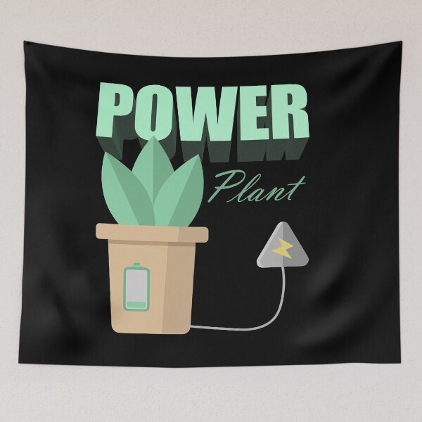 Item preview, Power plant - plant pun design designed and sold by Kam-designs.