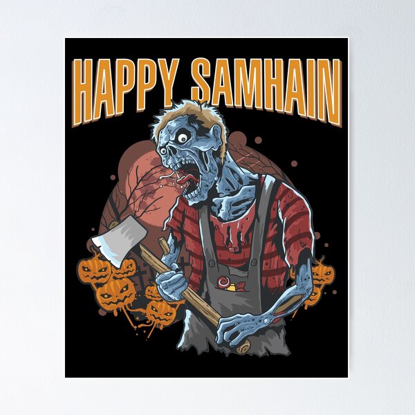Item preview, Happy Samhain Zombie With Axe designed and sold by Eugen Maevsky.