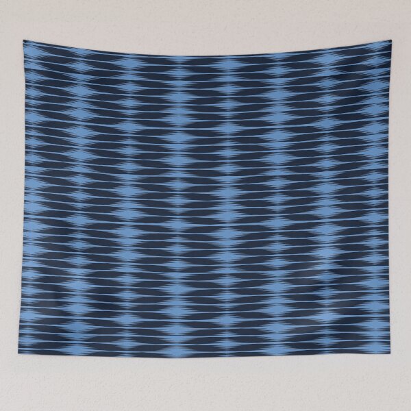 Item preview, Indigo blue geometric hand drawn tie dye shibori pattern. designed and sold by Limolida.