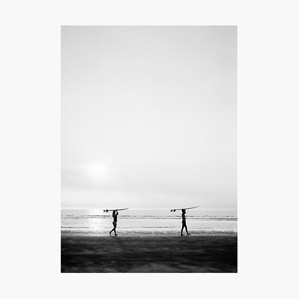 Item preview, Surfer couple | Wanderlust photography of surfer couple | Coastal wall art. designed and sold by raisazwart.
