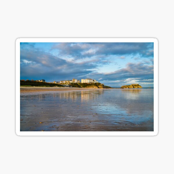 Item preview, Tenby South Beach - Dramatic Clouds & Wet Beach - Tenby, Pembrokeshire designed and sold by Harmony Of The Mind.