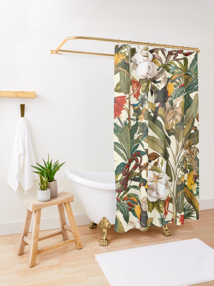 Alternate view of Beautiful Forest IV Shower Curtain