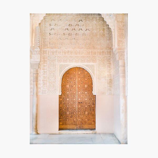 Item preview, Alhambra door | Granada Spain travel photography | Bright and pastel colored photo art print designed and sold by raisazwart.