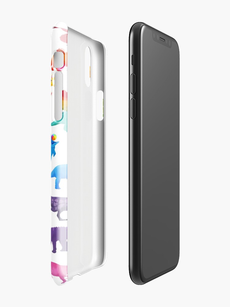 Coque iPhone ''Rainbow dinos' : autre vue